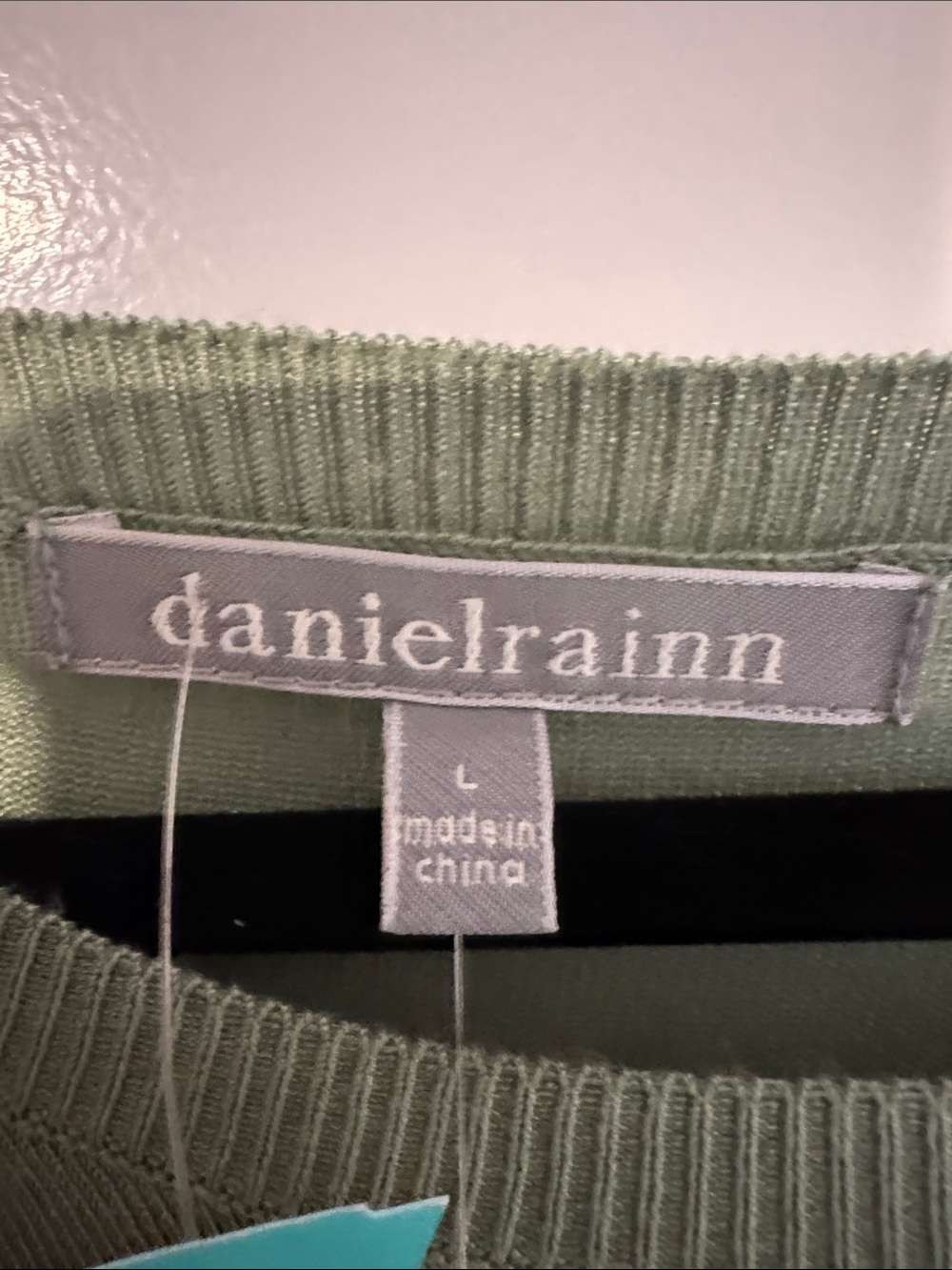Daniel Rainn Sage Green Floral Crew Sweater - Picture 3 of 5